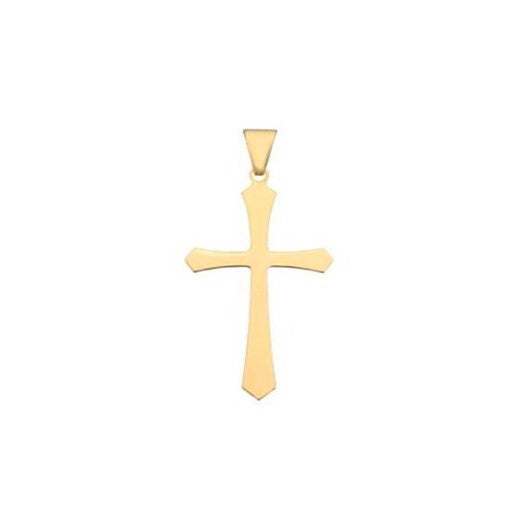 BNH korsvedhæng i 8 eller 14 karat guld med fladt, blødt buet kors 17 x 26 mm.
